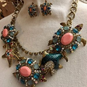 Betsy Johnson necklace and earrings